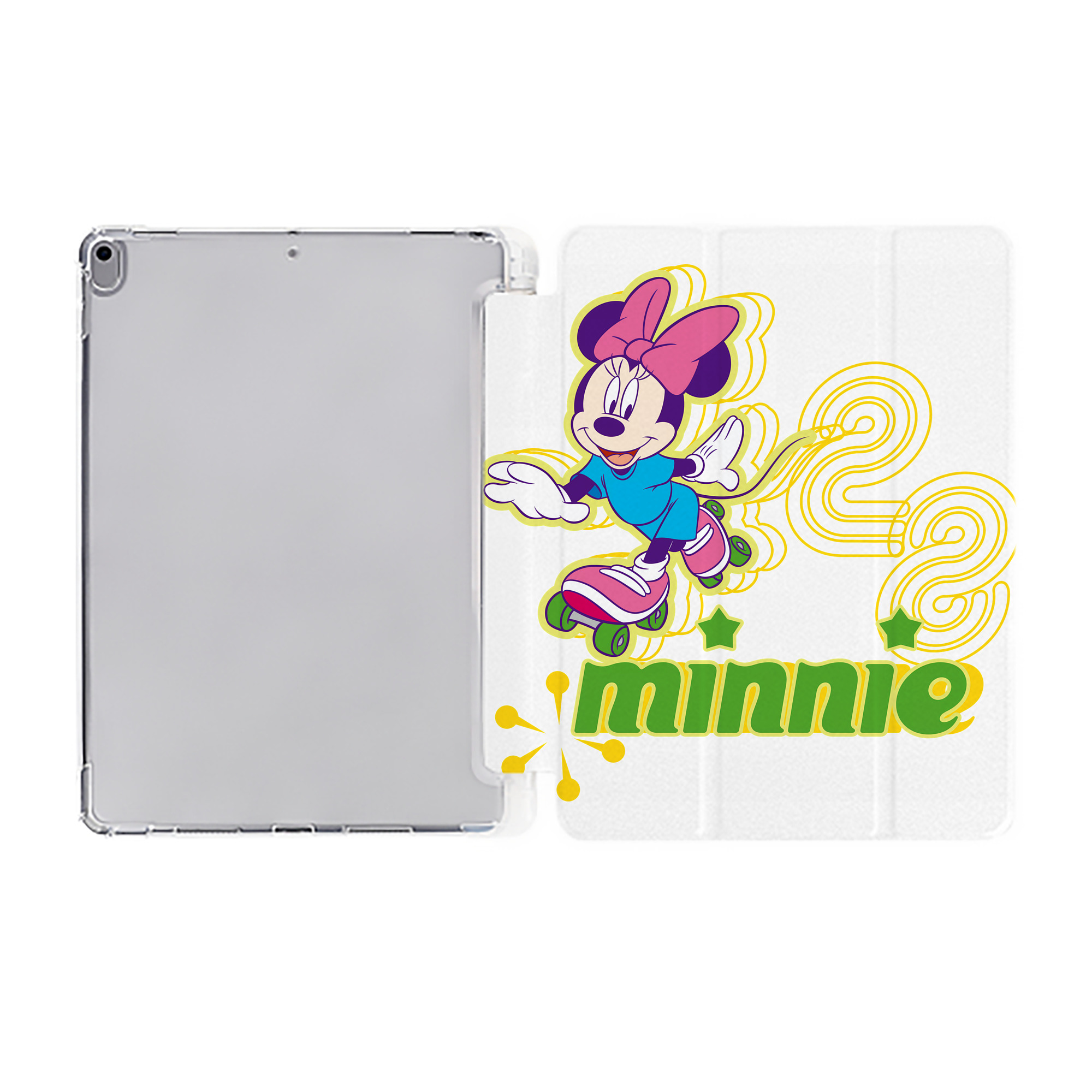 （画像用） ミッキーマウス Mickey Mouse IPad ケース ペン収納付き 三つ折りスタンド PUレザー×シリコン 対応機種9.5/10.5/10.9インチ